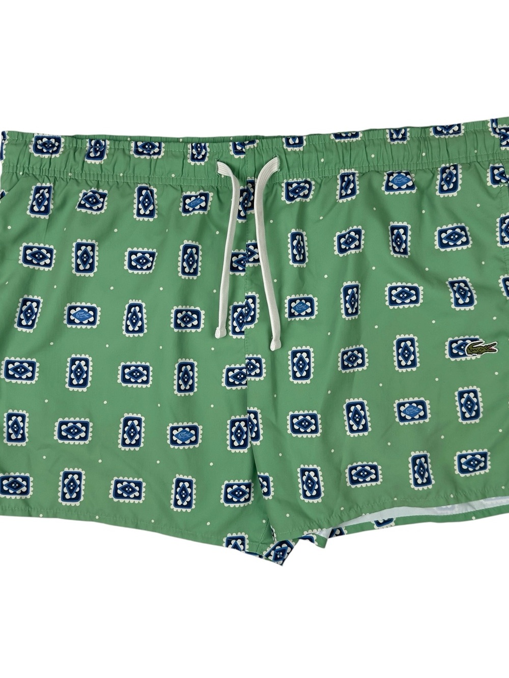 Lacoste Live Print Light Men's Swimming Trunks Size M Fits L Mesh Liner 4” Seam